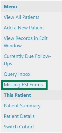 1. Missing ESI form image