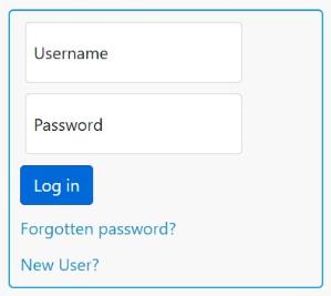 screenshot of username/password screen